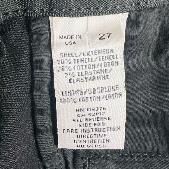 Helmut Lang Womens Black Marble Twill Skinny Ankle Pants Size 27 - Picture 8 of 11